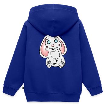Süßer Hase mit Schlappohren - Kinder Premium Organic Zip Hoodie - Royalblau - Hinten - AI Model Kid Male (0cm)
