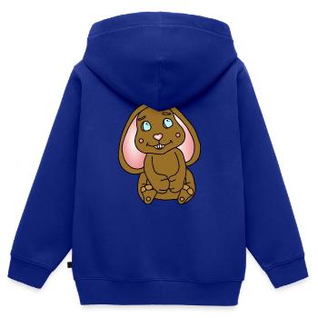 Süßer Hase mit Schlappohren - Kinder Premium Organic Zip Hoodie - Royalblau - Hinten - AI Model Kid Male (0cm)