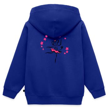 Tanzmaus | Danse T-shirt - Sweat Premium à capuche zippé enfant bio - bleu roi - Dos - AI Model Kid Male (0cm)