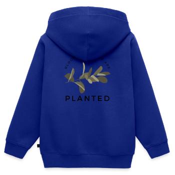 blühe, wo du gepflanzt bist - Kinder Premium Organic Zip Hoodie - Royalblau - Hinten - AI Model Kid Male (0cm)
