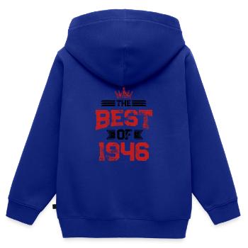 1946 best of - Kinder Premium Organic Zip Hoodie - Royalblau - Hinten - AI Model Kid Male (0cm)