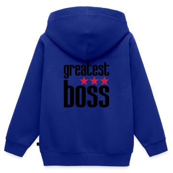Bester Boss - Kinder Premium Organic Zip Hoodie - Royalblau - Hinten - AI Model Kid Male (0cm)