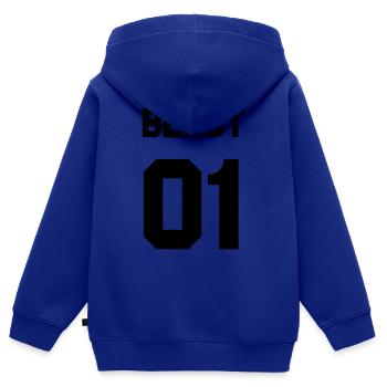 Beast 01 - Kinder Premium Organic Zip Hoodie - Royalblau - Hinten - AI Model Kid Male (0cm)