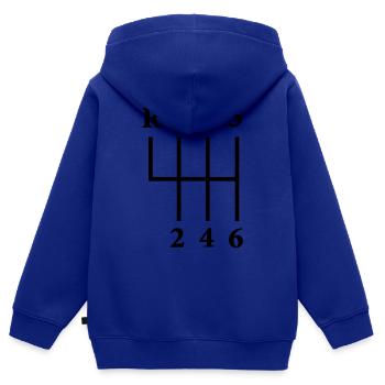 gangschaltung - Kinder Premium Organic Zip Hoodie - Royalblau - Hinten - AI Model Kid Male (0cm)