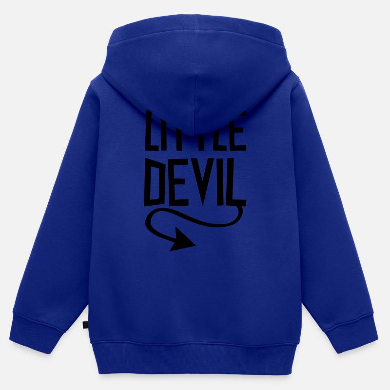 Little Devil - Kinder Premium Organic Zip Hoodie - Royalblau