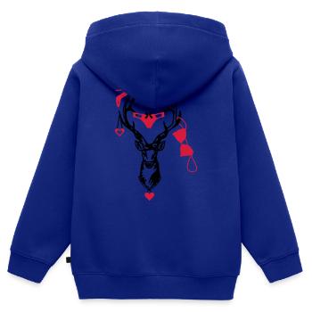 Wiesn Hirsch / / Junggesellenabschied - Kinder Premium Organic Zip Hoodie - Royalblau - Hinten - AI Model Kid Male (0cm)