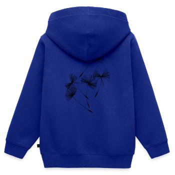 Löwenzahn - Kinder Premium Organic Zip Hoodie - Royalblau - Hinten - AI Model Kid Male (0cm)