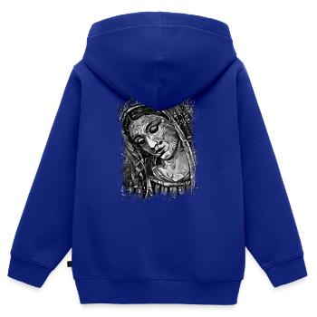 Jesus Gott gud Maria Madonna Mariana Jungfrau Maria - Kinder Premium Organic Zip Hoodie - Royalblau - Hinten - AI Model Kid Male (0cm)