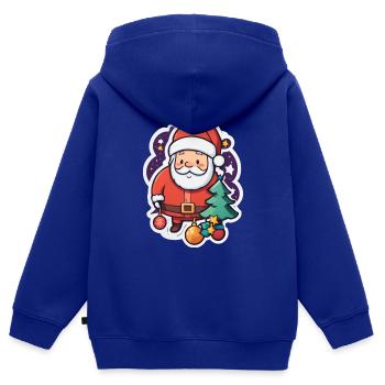 Weihnachtsmann - Kinder Premium Organic Zip Hoodie - Royalblau - Hinten - AI Model Kid Male (0cm)