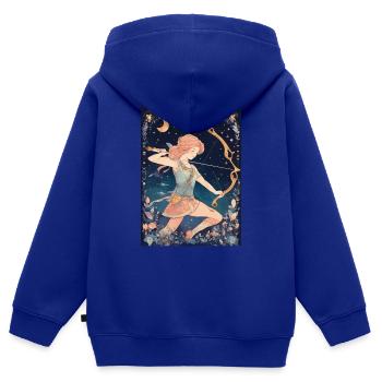 Sternzeichen Schütze - Kinder Premium Organic Zip Hoodie - Royalblau - Hinten - AI Model Kid Male (0cm)