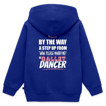 Un danseur de ballet est le plus attrayant. Ballet. - Sweat Premium à capuche zippé enfant bio - bleu roi - Dos - AI Model Kid Male (0cm)