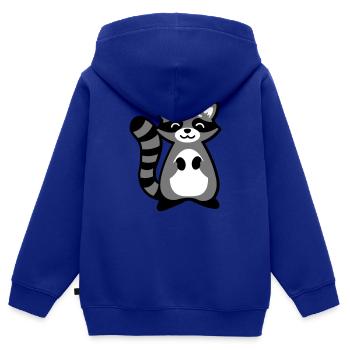 Waschbär Tierkind Geschenkidee raccoon gift idea - Kinder Premium Organic Zip Hoodie - Royalblau - Hinten - AI Model Kid Male (0cm)
