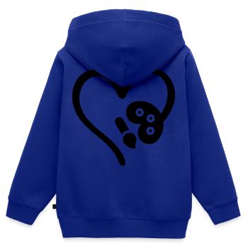 Maler Herz Kunstliebhaber - Kinder Premium Organic Zip Hoodie - Royalblau - Hinten - AI Model Kid Male (0cm)