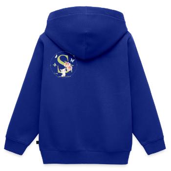 Anfangsbuchstabe S mit Katze - Kinder Premium Organic Zip Hoodie - Royalblau - Hinten - AI Model Kid Male (0cm)