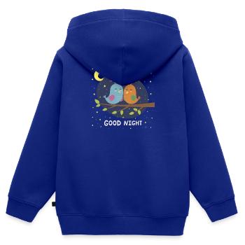Good Night / Birds - Kids Premium Organic Zip-up Hoodie - royal blue - Back - AI Model Kid Male (0cm)
