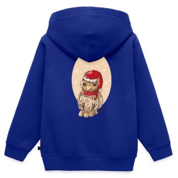 Weihnachtsvogel Spatz - Kinder Premium Organic Zip Hoodie - Royalblau - Hinten - AI Model Kid Male (0cm)