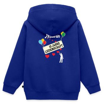 Malerin 10 jähriges Jubiläum Malerbetrieb 10 Jahre - Kinder Premium Organic Zip Hoodie - Royalblau - Hinten - AI Model Kid Male (0cm)
