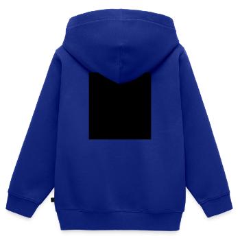 Rectangle black vector - Kids Premium Organic Zip-up Hoodie - royal blue - Back - AI Model Kid Male (0cm)