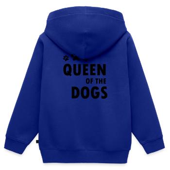 Dog Hund - Kinder Premium Organic Zip Hoodie - Royalblau - Hinten - AI Model Kid Male (0cm)