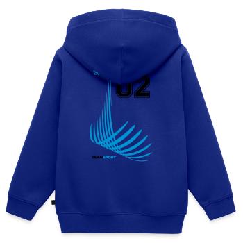 02 JERSEY Jersey Number Two Numbers Number 2 Motif - Kids Premium Organic Zip-up Hoodie - royal blue - Back - AI Model Kid Male (0cm)