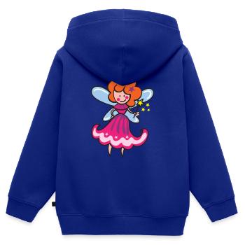 Fee mit Zauberstab - Kinder Premium Organic Zip Hoodie - Royalblau - Hinten - AI Model Kid Male (0cm)