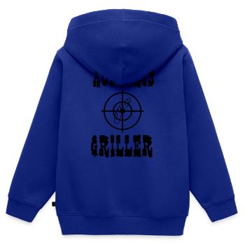 Auftragsgriller - Kinder Premium Organic Zip Hoodie - Royalblau - Hinten - AI Model Kid Male (0cm)