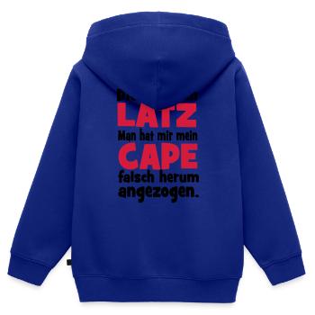 Baby - Kinder Premium Organic Zip Hoodie - Royalblau - Hinten - AI Model Kid Male (0cm)