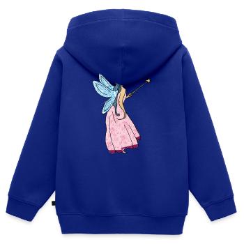 Fee mit Zauberstab - Kinder Premium Organic Zip Hoodie - Royalblau - Hinten - AI Model Kid Male (0cm)