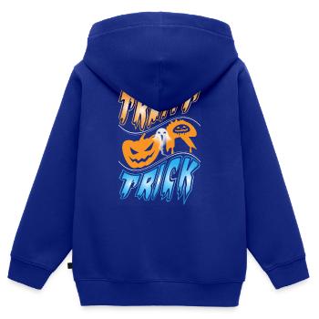 Happy Halloween Grusel Monster Spuk Horror Schreck - Kinder Premium Organic Zip Hoodie - Royalblau - Hinten - AI Model Kid Male (0cm)
