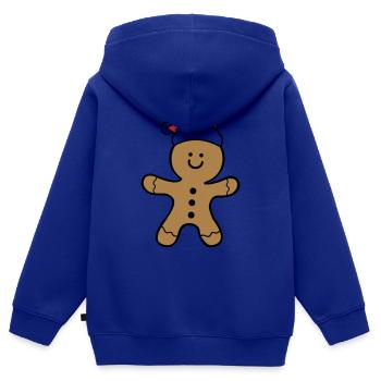 lebkuchenmann 002 - Kinder Premium Organic Zip Hoodie - Royalblau - Hinten - AI Model Kid Male (0cm)