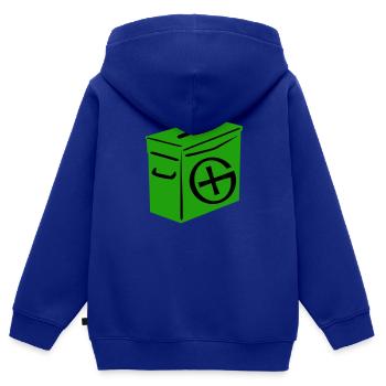 Geocaching: Ammo Can - Sweat Premium à capuche zippé enfant bio - bleu roi - Dos - AI Model Kid Male (0cm)