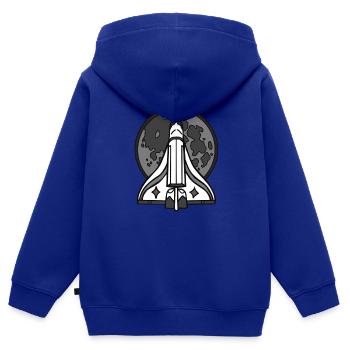 Raumschiff Rakete Orden - Kinder Premium Organic Zip Hoodie - Royalblau - Hinten - AI Model Kid Male (0cm)