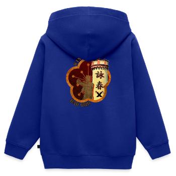 WingTsun WT-Schule Bad Orb - Design 1 - Kinder Premium Organic Zip Hoodie - Royalblau - Hinten - AI Model Kid Male (0cm)