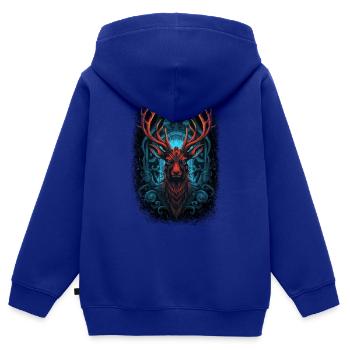 Déclaration Noël drôle Bday 2020 - Sweat Premium à capuche zippé enfant bio - bleu roi - Dos - AI Model Kid Male (0cm)