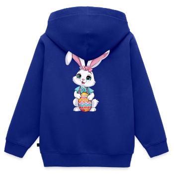 Easter bunny with Easter eggs - Kids Premium Organic Zip-up Hoodie - royal blue - Back - AI Model Kid Male (0cm)