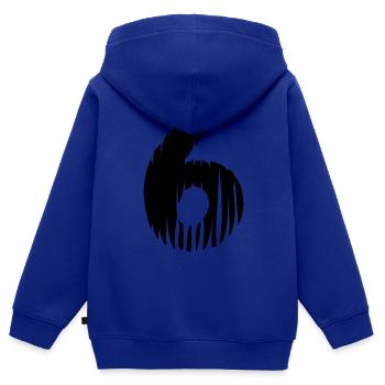 Maillot numéro 6 - Sweat Premium à capuche zippé enfant bio - bleu roi - Dos - AI Model Kid Male (0cm)