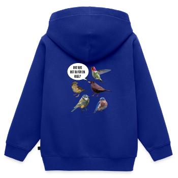 Vögel - Kinder Premium Organic Zip Hoodie - Royalblau - Hinten - AI Model Kid Male (0cm)