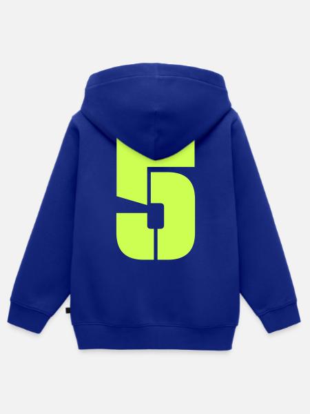 5 - Kinder Premium Organic Zip Hoodie - Royalblau