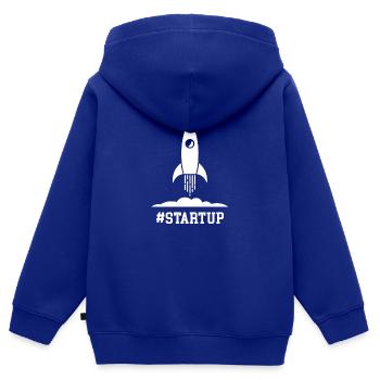 Startup gründen Unternehmer Gründer Start up - Kinder Premium Organic Zip Hoodie - Royalblau - Hinten - AI Model Kid Male (0cm)