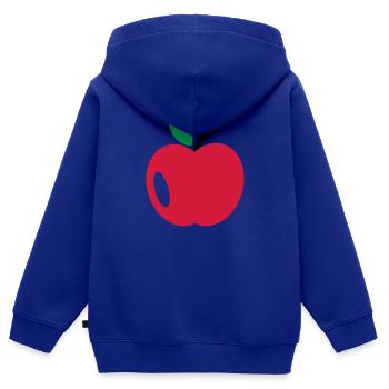 Apfel - Kinder Premium Organic Zip Hoodie - Royalblau - Hinten - AI Model Kid Male (0cm)
