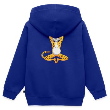 Gepard Ausruhen und Chillen Geschenkidee - Kinder Premium Organic Zip Hoodie - Royalblau - Hinten - AI Model Kid Male (0cm)