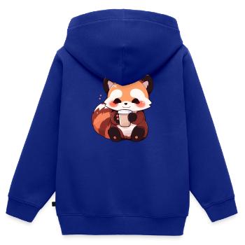 Roter Panda - Kinder Premium Organic Zip Hoodie - Royalblau - Hinten - AI Model Kid Male (0cm)