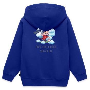 SCHULKIND 2024 Einschulung Erster Schultag - Kinder Premium Organic Zip Hoodie - Royalblau - Hinten - AI Model Kid Male (0cm)