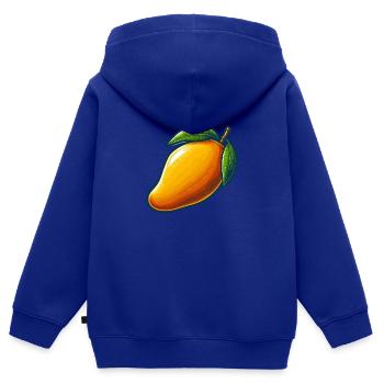 Mango, exotic fruit - Kids Premium Organic Zip-up Hoodie - royal blue - Back - AI Model Kid Male (0cm)