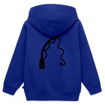 Angelrute angeln icon - Kinder Premium Organic Zip Hoodie - Royalblau - Hinten - AI Model Kid Male (0cm)