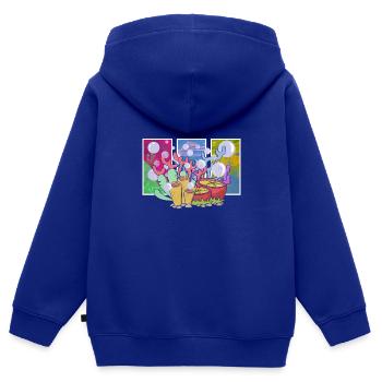 Récifs coralliens, récifs colorés, environnement - Sweat Premium à capuche zippé enfant bio - bleu roi - Dos - AI Model Kid Male (0cm)