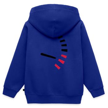 Compteur vitesse - Sweat Premium à capuche zippé enfant bio - bleu roi - Dos - AI Model Kid Male (0cm)