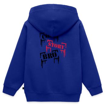Cool Story BRO - Kinder Premium Organic Zip Hoodie - Royalblau - Hinten - AI Model Kid Male (0cm)