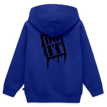 Do It - Kinder Premium Organic Zip Hoodie - Royalblau - Hinten - AI Model Kid Male (0cm)
