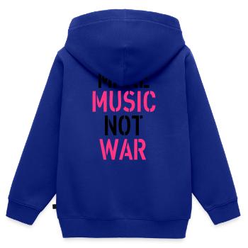 Music - Kinder Premium Organic Zip Hoodie - Royalblau - Hinten - AI Model Kid Male (0cm)